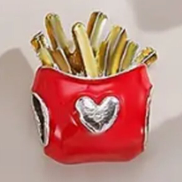 Cute & Colorful French Fries Miniature Food Women's Fashion Bracelet charm - Picture 3 of 4